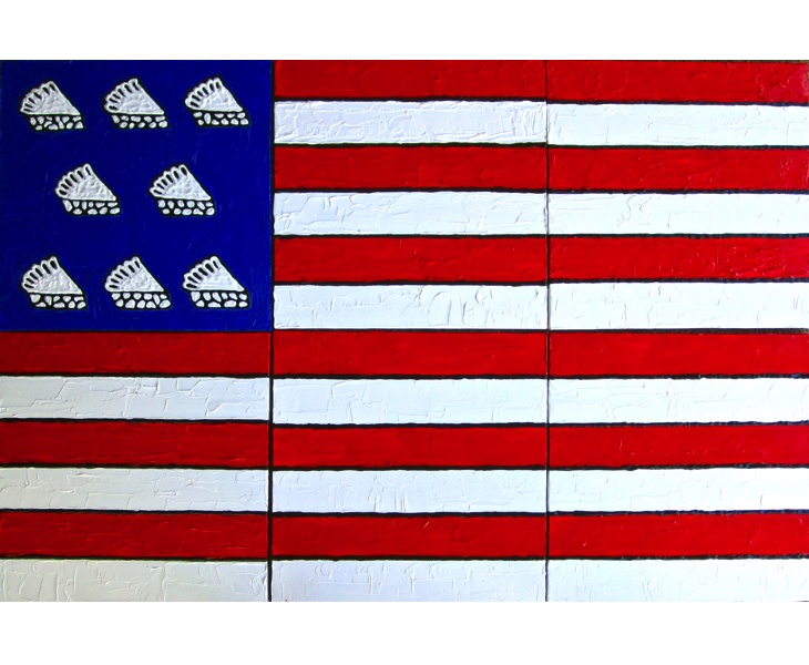 American Pie 2012 48x32 (six 16x16 panels) acrylic on canvas 