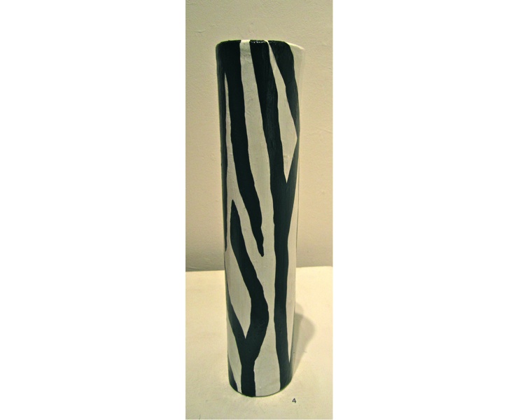 Bamboo Zebra 2011 3x12 acrylic on bamboo (weather resistant) SOLD