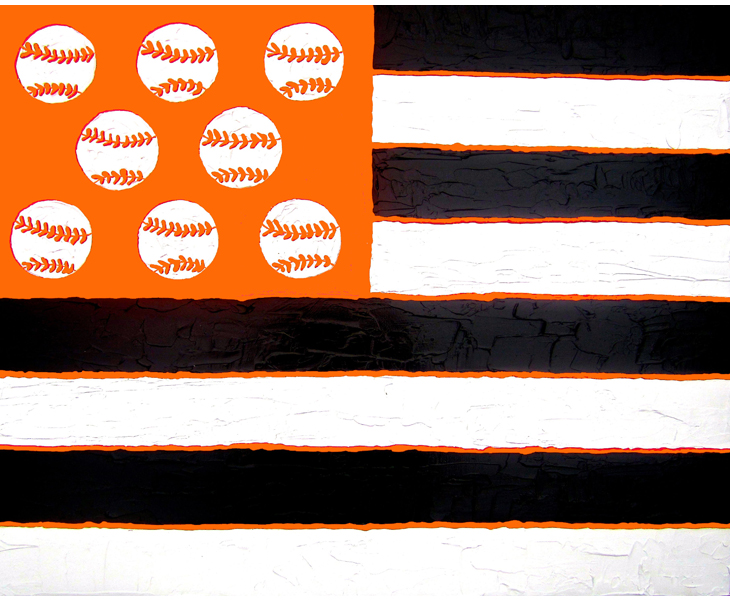 I Pledge Allegiance 2012 28×24 acrylic on canvas
