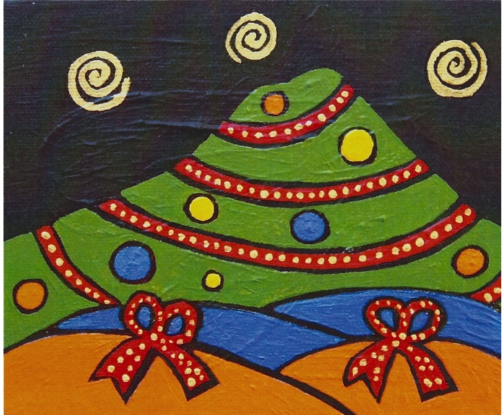 Mt. Tam Ready for Christmas 2011 5x7 blank card