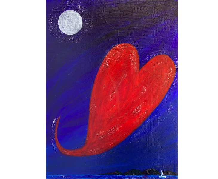 My Heart Sets Sail 2011 12x16 acrylic & mixed media on canvas SOLD