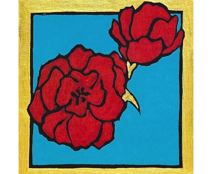 Red Flower 2011 5x7 blank card