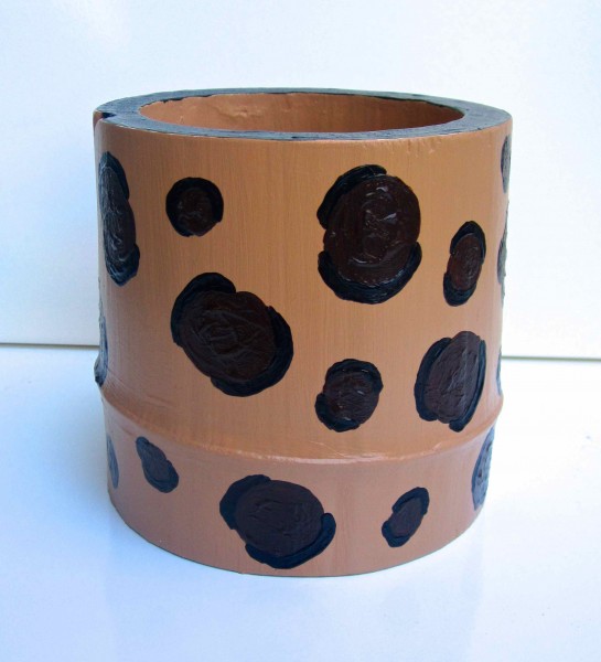 Medium Leopard Bamboo Vessel 2013 SOLD