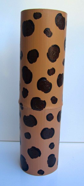 Tall Leopard Bamboo Vessel 2013