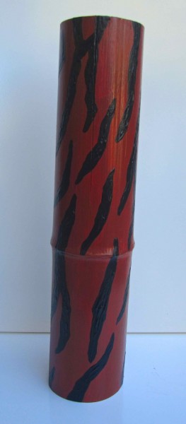 Tall Tiger Bamboo Vessel 2013 SOLD