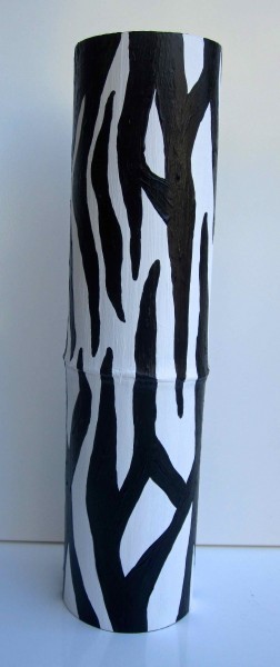 Tall Zebra Bamboo Vessel 2013